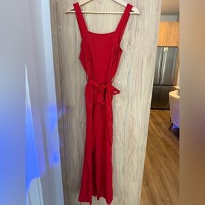 🔚 MNG Red Sleeveless Jumpsuit